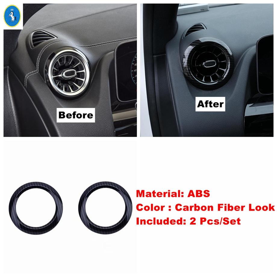 Lift Button Air AC Vent Gear Box Panel Cover Trim For Mercedes-Benz GLA 220 H247 - 2024 ABS Carbon Fiber Look Accessories