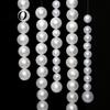 White Bead Wall Hanging Ornament 10Pcs DIY Faux Pearl Garland Staircase Decoration Large Bridal Shower Decor Home Wedding Party Stairway