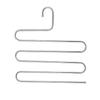 New 5 Layers Stainless Steel Trousers Hanger Pants Clothes Holder Rack S Shape