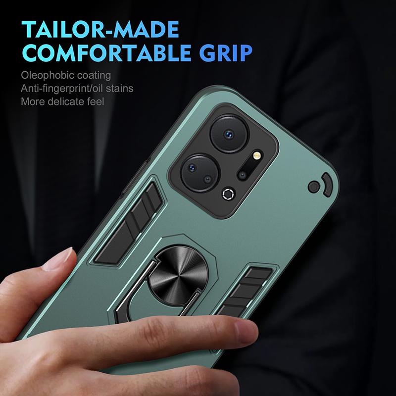 For Honor X7 X7A A7B Shockproof Armor Case For Honor X7A For Honor X7B Car Magnetic Ring Stand Hard Back Phone Cover