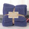 Thickened Coral Fleece Towel Household Bath Towel Set Solid Color Soft Absorbent Quick-drying Beach Towel