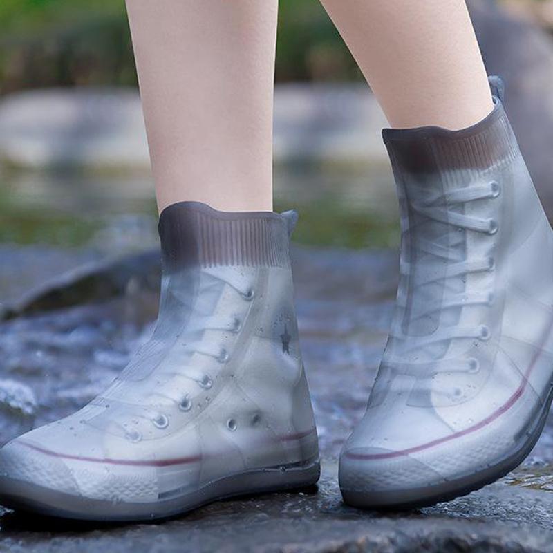 Waterproof Shoe Covers Anti Slip Silicone Rainproof Shoe Covers Reusable Female Male Shoe Covers For Outdoor Wear