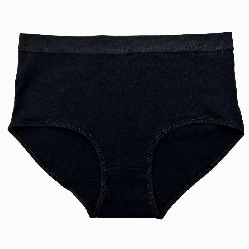 Underpants for Women Low Waisted Briefs with Black Fungus Edges Cute Simple Cotton Breathable Triangle Underwear Panties