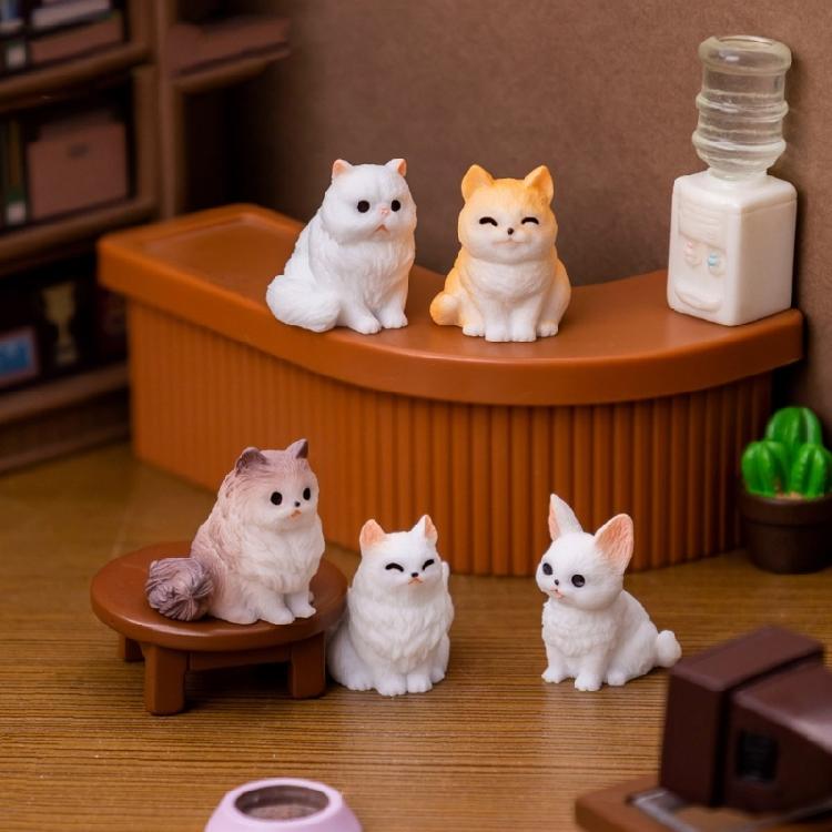 12pcs Detail Cats Model Figure Child Safe Decorative Figurine For Miniature Scene Display And Collector Doll House Props