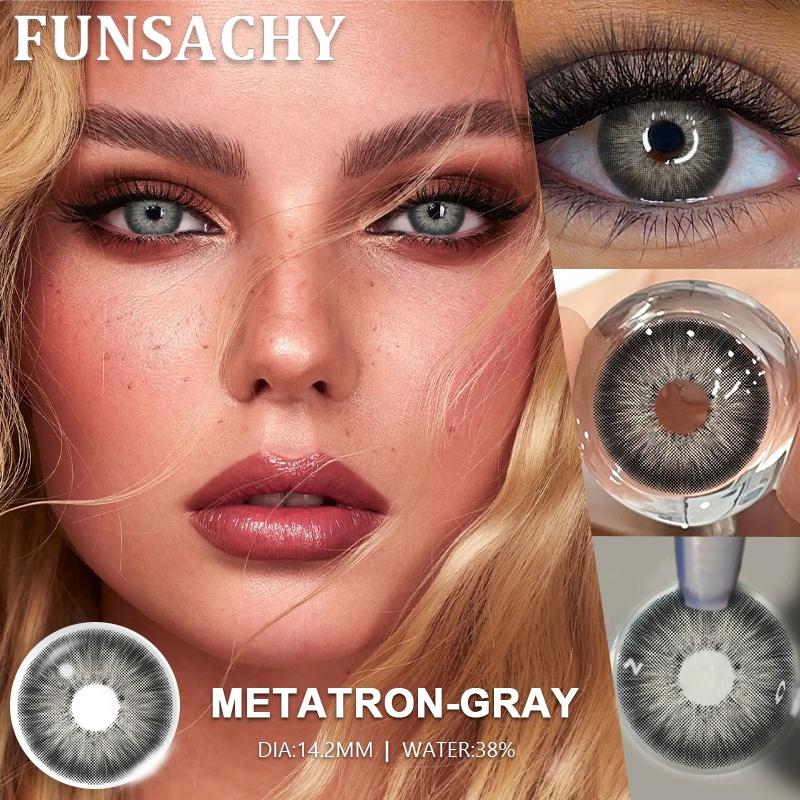 FUNSACHY 1 Pair AUDREY Colored Contact Lenses for Eyes Brown Color Lenses Natural Gray Contacts Koean Softlens Beautiful Pupils