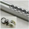 10 Pieces Aluminum Alloy Roller Plastic Twin Curtain Track Glider Rail Rollers