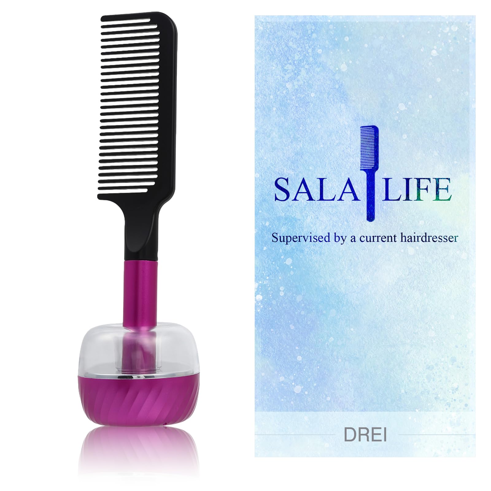 

Silky Beautiful Hair Shiny Surface Gentle on with Stand Gentle Treatment Smooth, Comb, Finish, Treatment, Anti-Static Brush, Scalp, (Black & Pink)