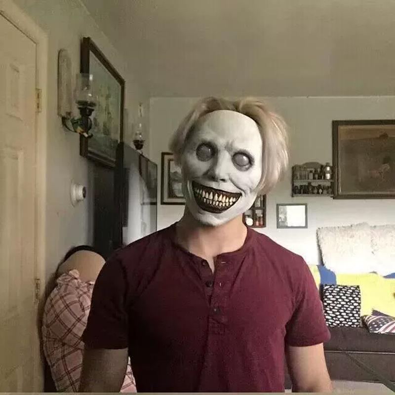 Smiling Demon Halloween Mask Horror Creepy Face Mask for Cosplay Party Masquerade & Decoration