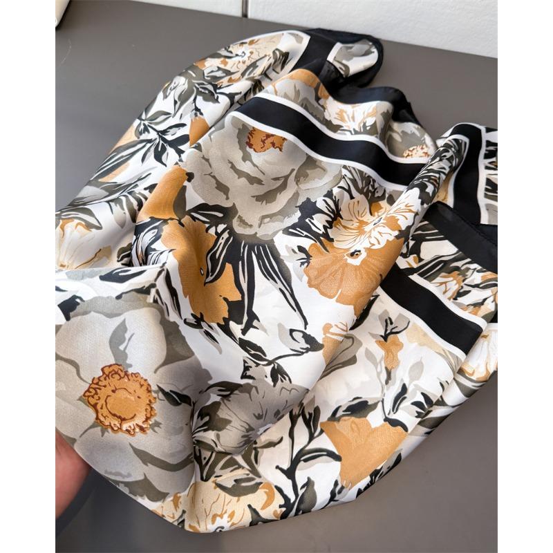Korean Style Luxury Printed Large Square Scarf For Women