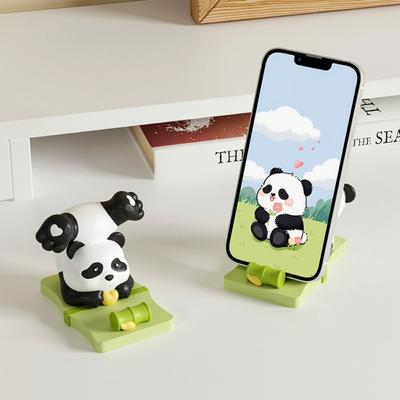 Sculpture Statue Cellphone Sand Cute Panda Cartoon Panda Decoration Panda Desk Phone Holder