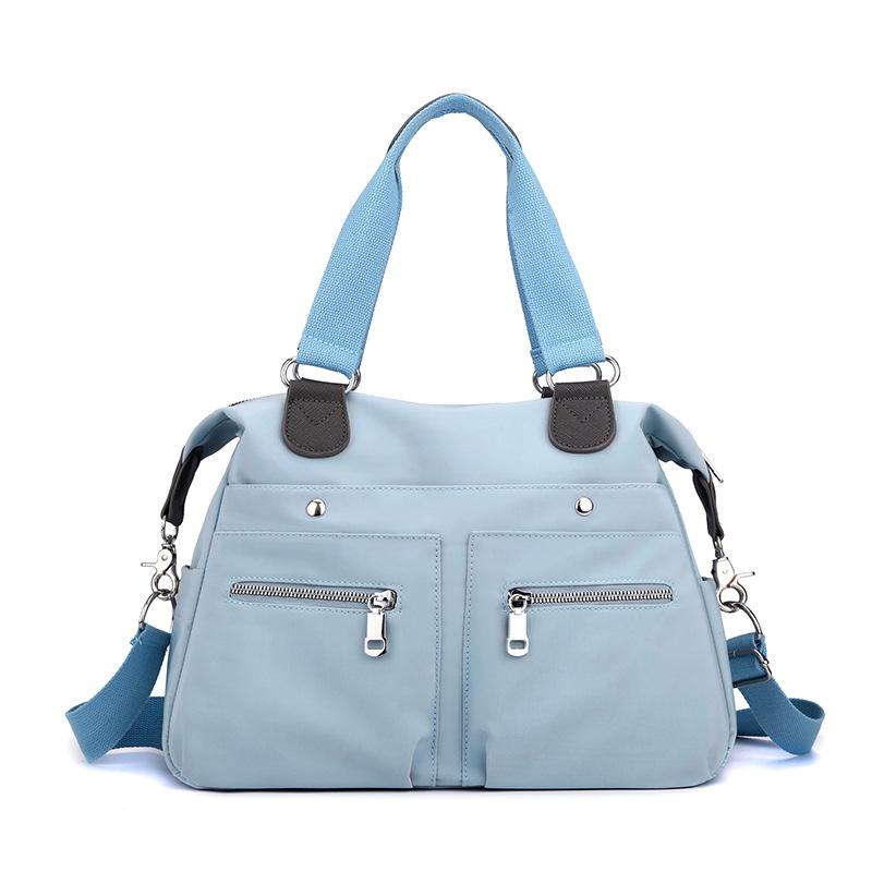 Trendy Women's Shoulder Bag Nylon Butot Portable Large Capacity Oblique Span Bag He Tote Ag