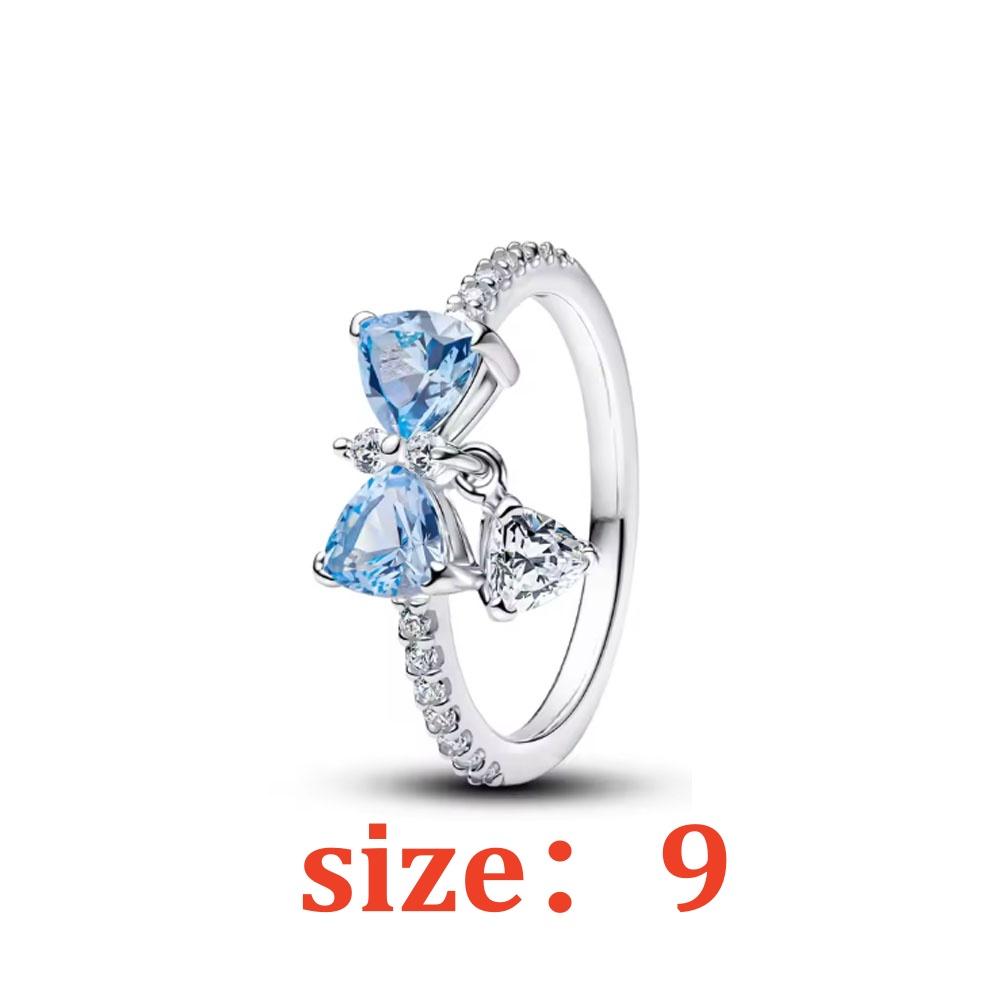 European New Butterfly Flower Heart Star Jewelry Set 925 Silver Earrings Ring Necklace for Women