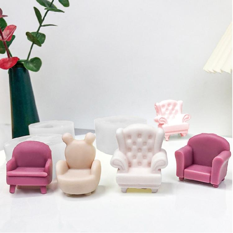 Small Sofa for Seat Candle Decorative Mold Epoxy Silicone Mold Jewelry Casting