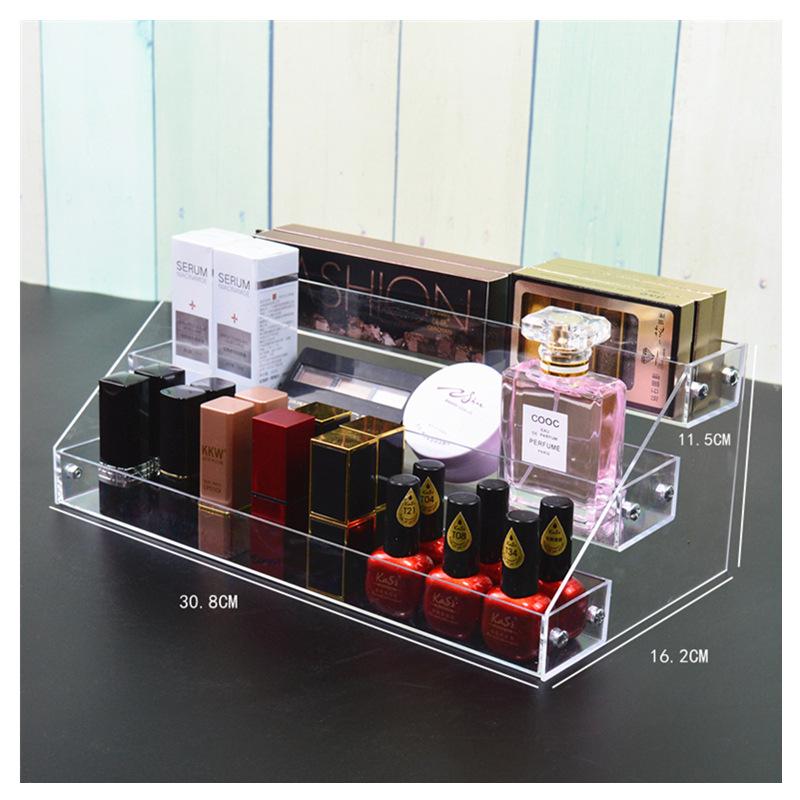 Acrylic Multilayer Nail Polish Display Stand - Transparent Cosmetic Organizer