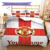 Manchester United F Custom Name Pattern Bedding,Quilt Set Quilt Cover Pillowcase Home Birthday Gift(1 * Duvet Cover + 2 * Pillowcase, Without Core)