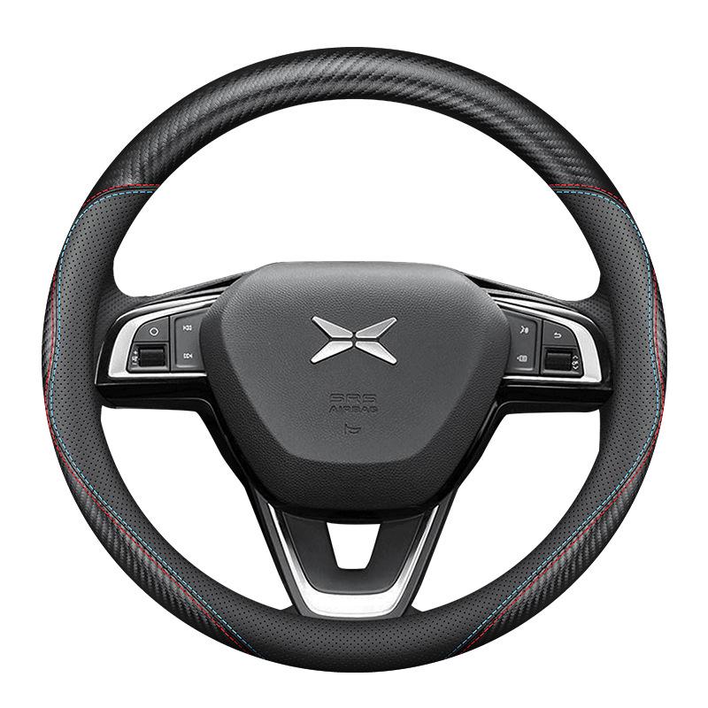 Xpeng Car Genuine Leather Steering Wheel Cover for P7, P5, G3, G9 - Ultra-thin, Four Seasons