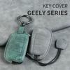 Leather Car Key Case Cover Holder Keychain Protector Shell for Geely GX3 EC7 EC8 GC6 EC715 EC718 Emgrand7 EU7 EC7 RV EC718 RV Ke