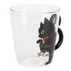Katze Tasse Kaffee Milch Tee Wasser Glas Kinder Flasche Transparent Hitzebeständig Wiederverwendbare Becher(Weiße Katze )