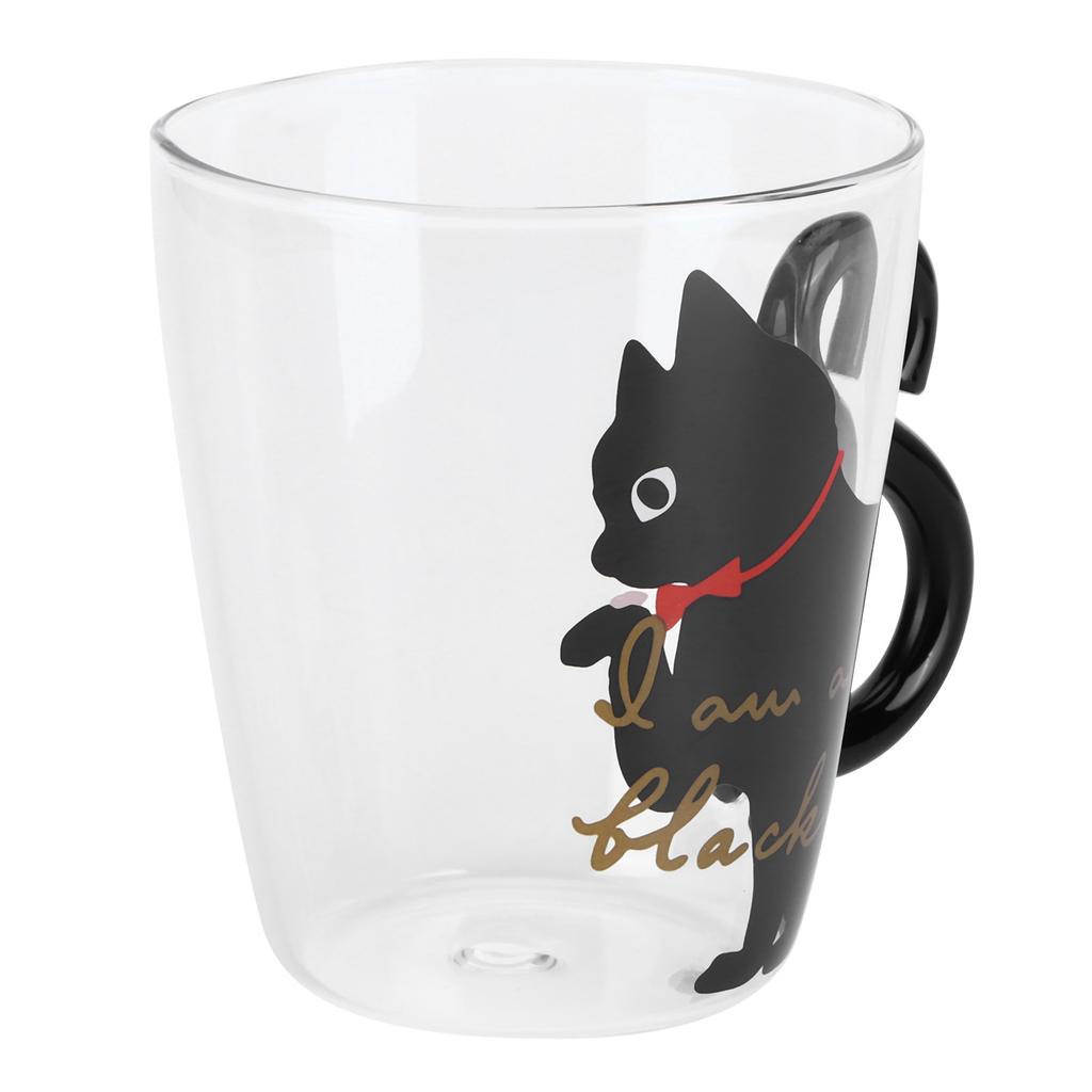 Katze Tasse Kaffee Milch Tee Wasser Glas Kinder Flasche Transparent Hitzebeständig Wiederverwendbare Becher(Weiße Katze )