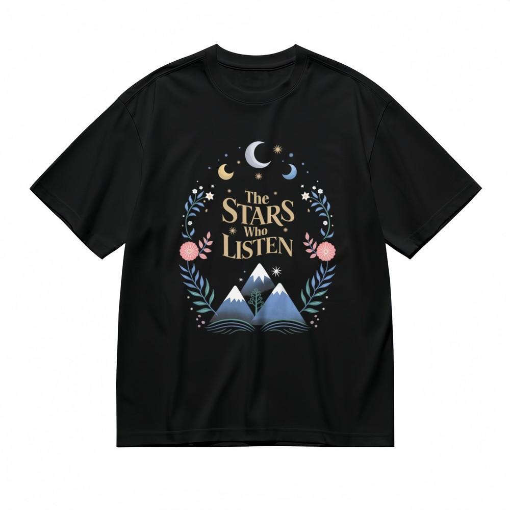 

Men s Lightweight Classic T-Shirt Floral Peaks Celestial Graphic Design Tee 4XL