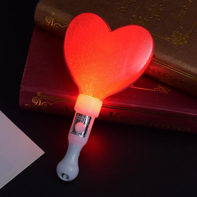 Heart and Star Glow Stick Wand - Light-Up Toy for Concerts and Events