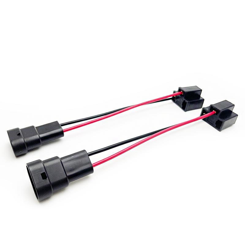 9005 HB3 9006 HB4 Male To H4 Female Low Beam Headlight Connector Adapter Wiring Harness Socket Headlights Fog Lights Socket 1pcs