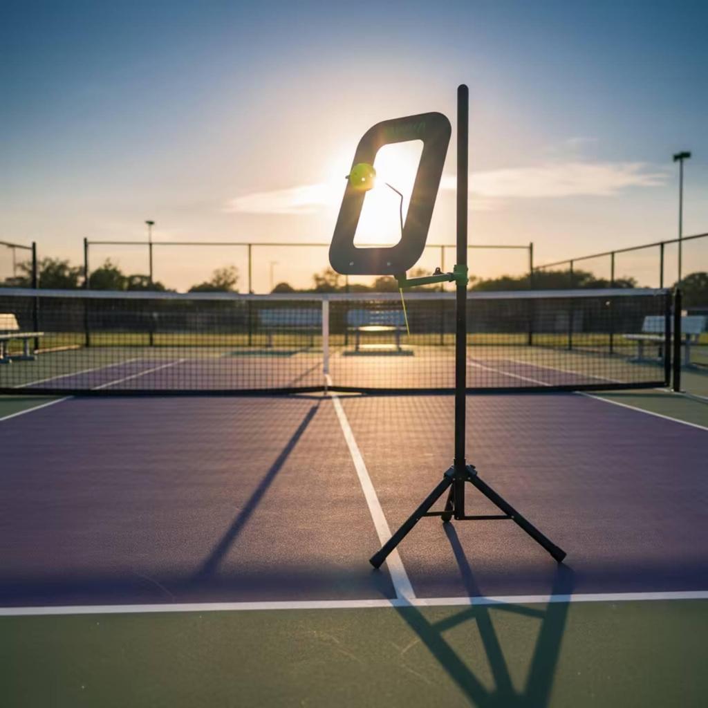 Pickleball Training Device with Tripod Adjustable Deflection Board Accurate