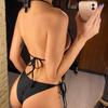 8 Colors Halter Brazilian Bikini Women Swimwear Female Swimsuit Two-pieces Bikini Set Padded Bather Bathing Suit Swim Lady