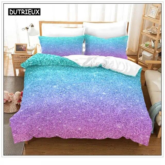 Sada ložního prádla Colorful Star Sky Galaxy Sada povlečení Krajina Vesmír Sada povlaků na přikrývku Černý povlak na přikrývku Mléčná dráha Motiv pro děti Teens Dekor, třídílná sada