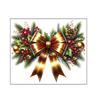Christmas Stickers Holiday Bow Wreath Decals Removable PVC Stickers for Window Glass Door Holiday Home Decor