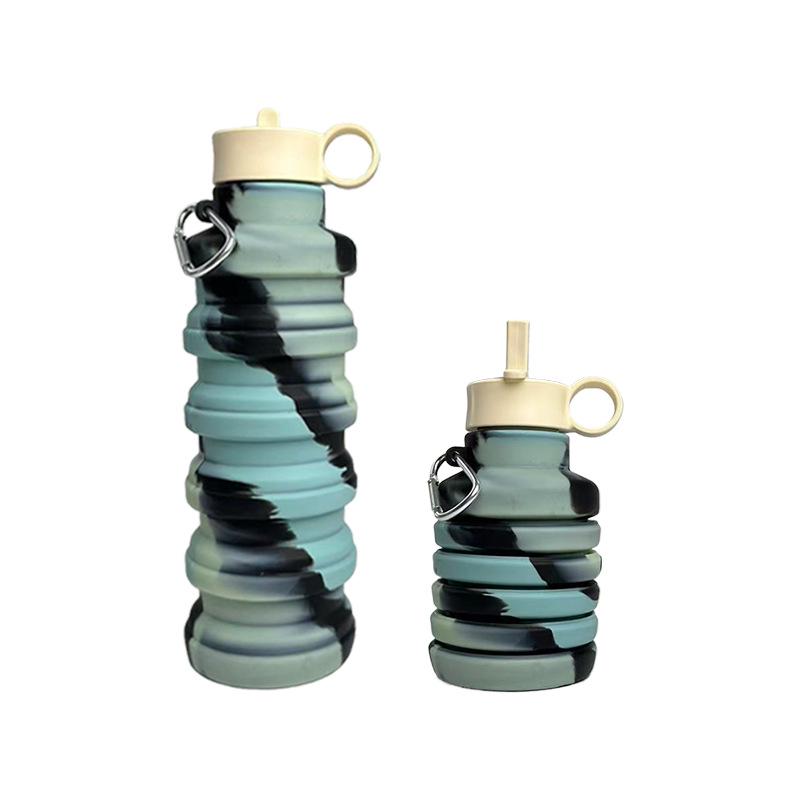 Silicone Folding Water Cup 500ml - Large Capacity Sports Outdoor Kettle