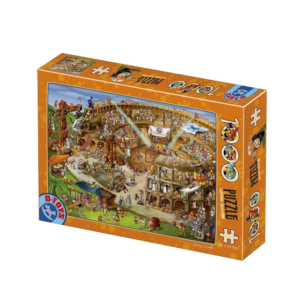 

D-Toys 1000-piece jigsaw puzzle, 61218-CC10, Cartoon Collection: The Construction of the Colosseum, 47 x 68 cm