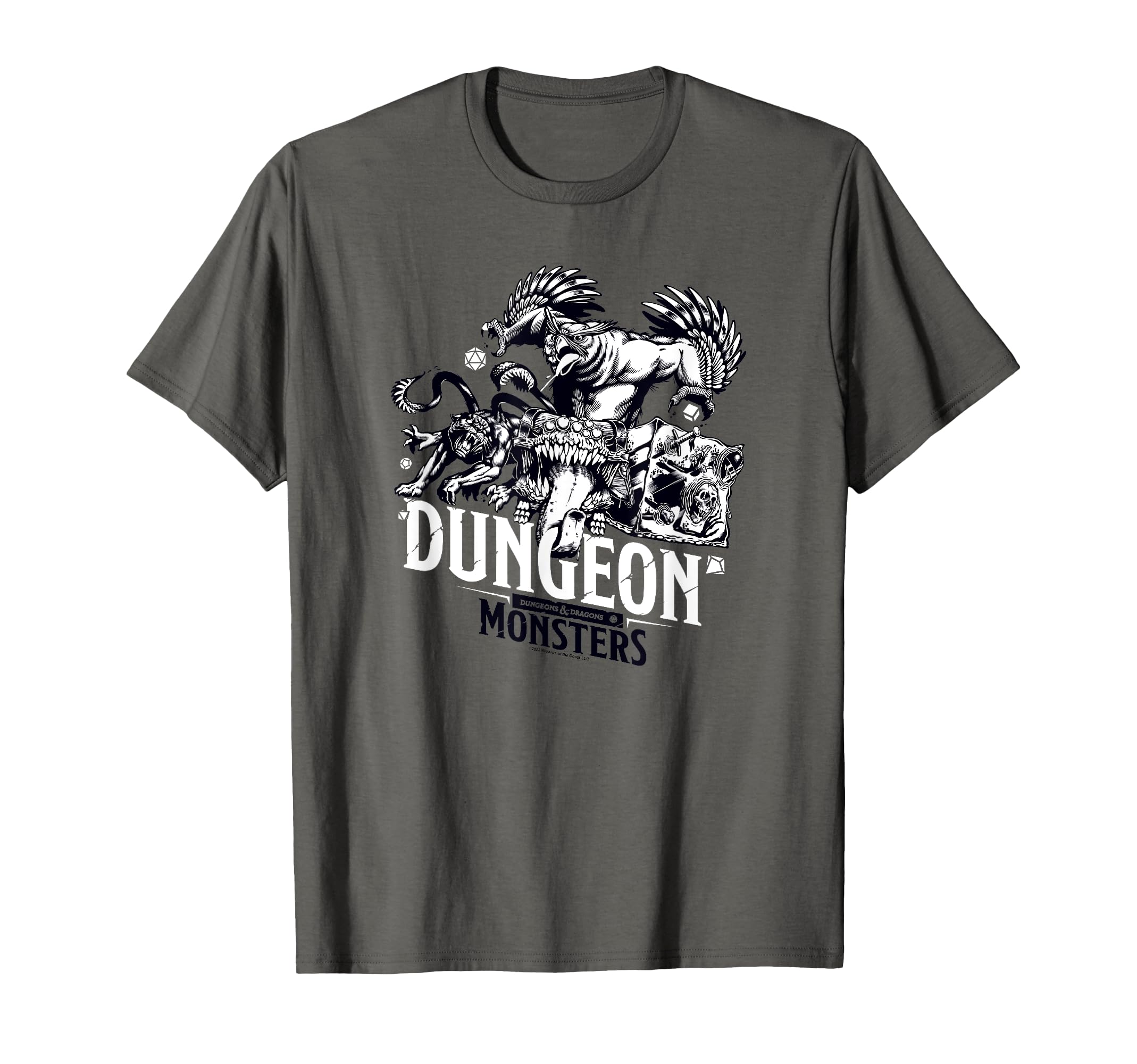 

Dungeons & Dragons Dungeon Monsters Black & White Poster T-Shirt