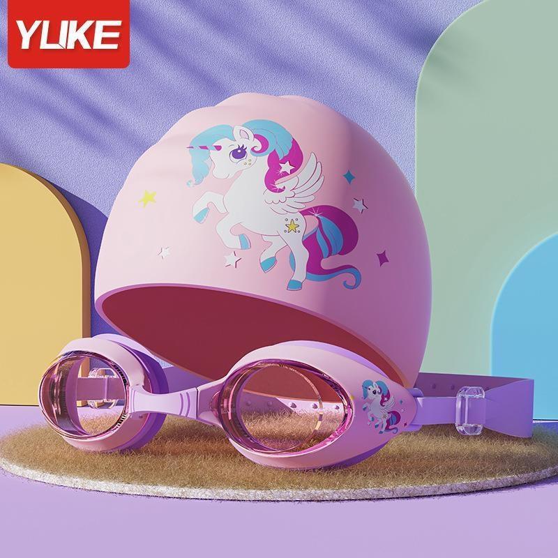 SEE KEAN Kids  Swimming Goggles with Swim Cap