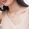 Korean Style Pink Morganite and Tourmaline Pendant Necklace
