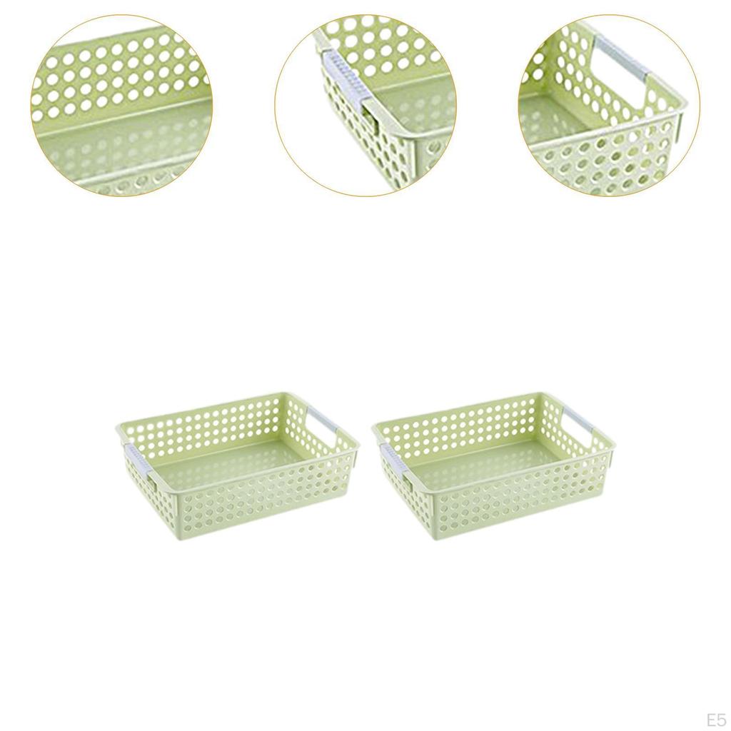 2 Pieces Desktop Storage Basket Toy Organizer Bin Home Bins Multiuse Pencil for
