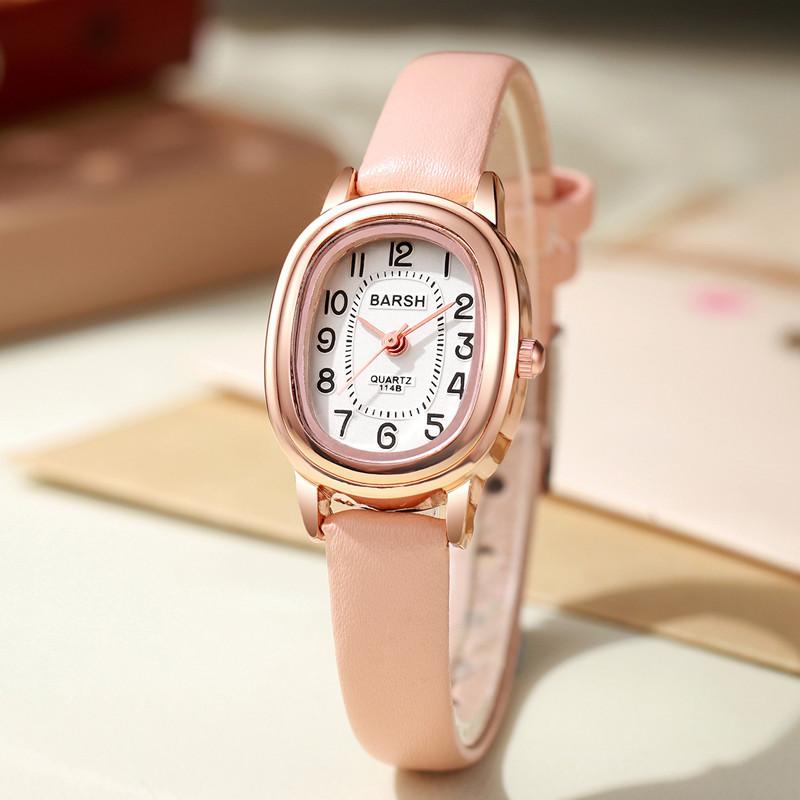 New Fashion Oval Dial Women Quartz Watches Simple Thin Leather Strap Women Wristwatch Vintage Arabic Numerals Dial Clock Gifts