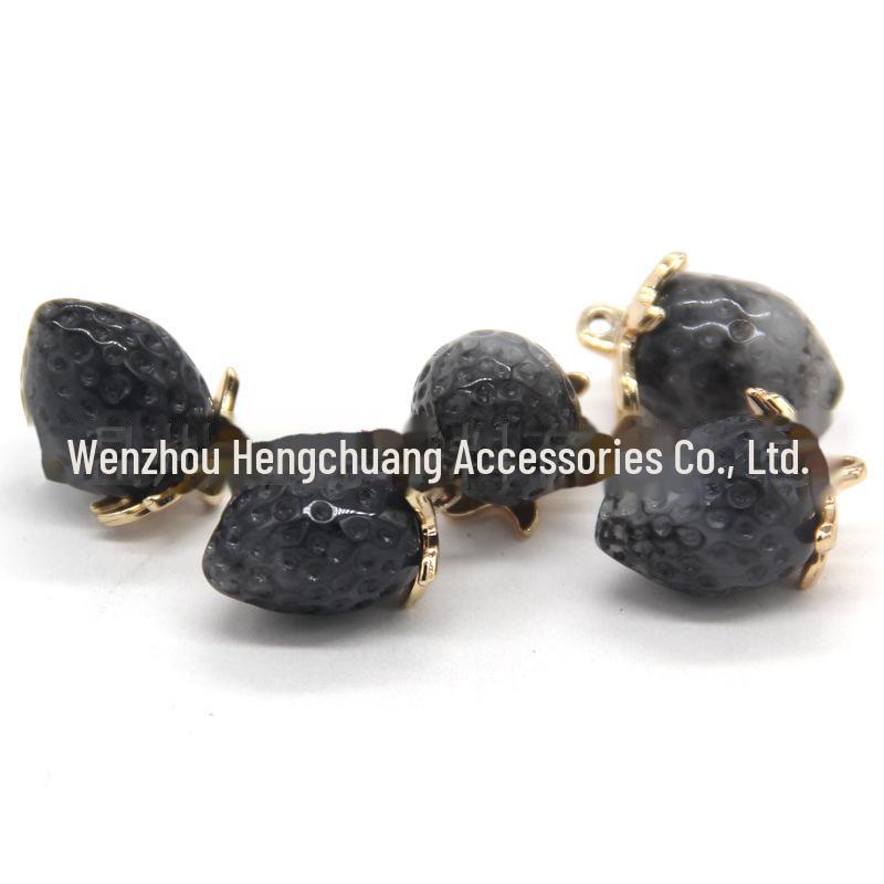 

Детская пуговица из цинкового сплава и смолы Hengchuang в форме цветной клубники