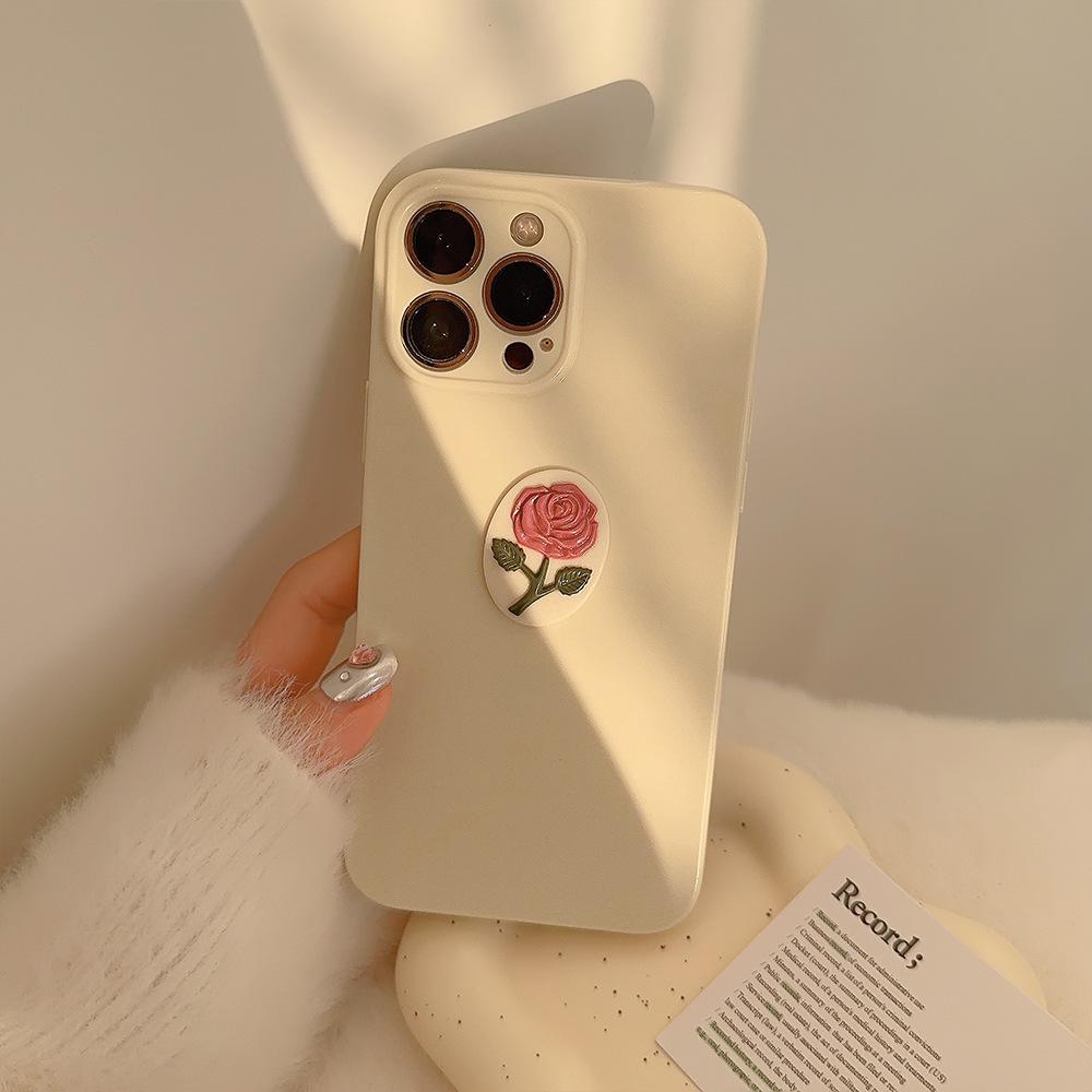 Creative 3D Rose Phone Case for iPhone 13, iPhone 15, iPhone 16 Pro Max