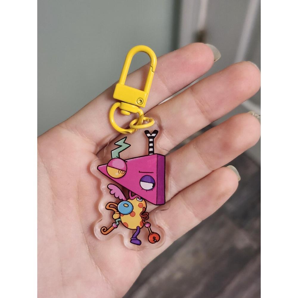 Portachiavi Acrilico Periferico Anime per Digital Circus Pomni Jax Ragatha Gangle Kinger Zooble Caine Gummigoo Ciondolo Zaino Regalo