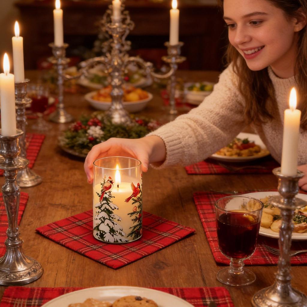 Flameless LED Candles for Christmas Decorations - Electronic Faux Candle Lights for Holiday, Mantel, Table Centerpiece