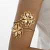 Bohemian Hollow Metal Flower Upper Arm Bracelet for Women Vintage Punk Gold Color Geometric Bangles Party Fashion Jewelry Gifts