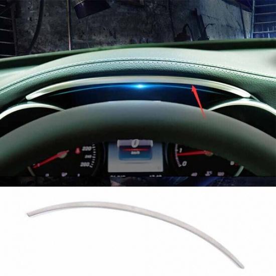 Cover Trim Inner Dashboard Panel Decor 15-21 For Benz C-Class W205 Sliver Steel