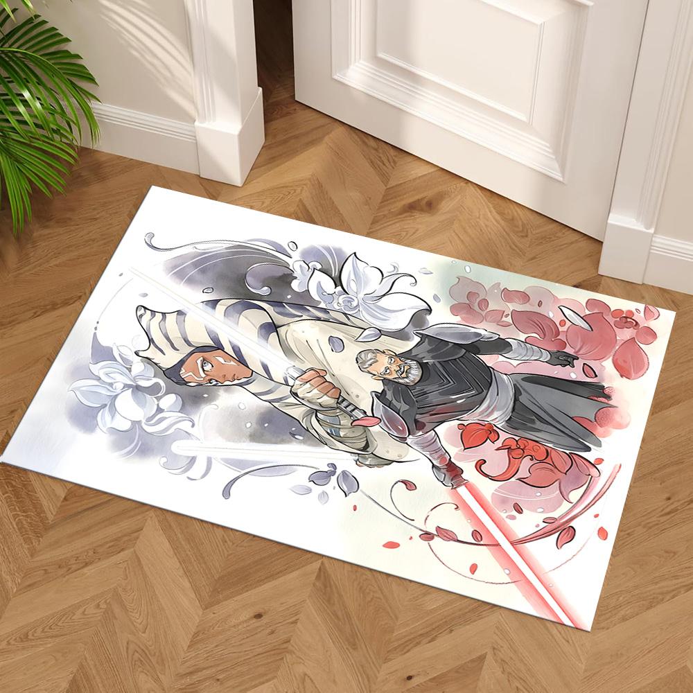 Star Wars Floor Mat Perfect for Bedrooms Balcony Living Rooms Kitchen Anti-slip Rug Anime Office Decor Gift for Festivals