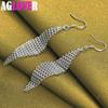 925 Sterling Silver Intertwined Network Drop Earrings Jewelry