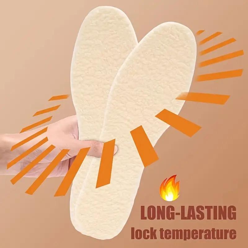 6pcs Thick Fleece Winter Insoles – Warm, Sweat-Absorbing, and Insulated for Snow Boots, Men and Women