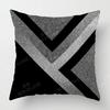Modern Gray Black Abstract Geometric Cushion Cover Home Decor Pillow Cover Sofa Throw Pillow Cover