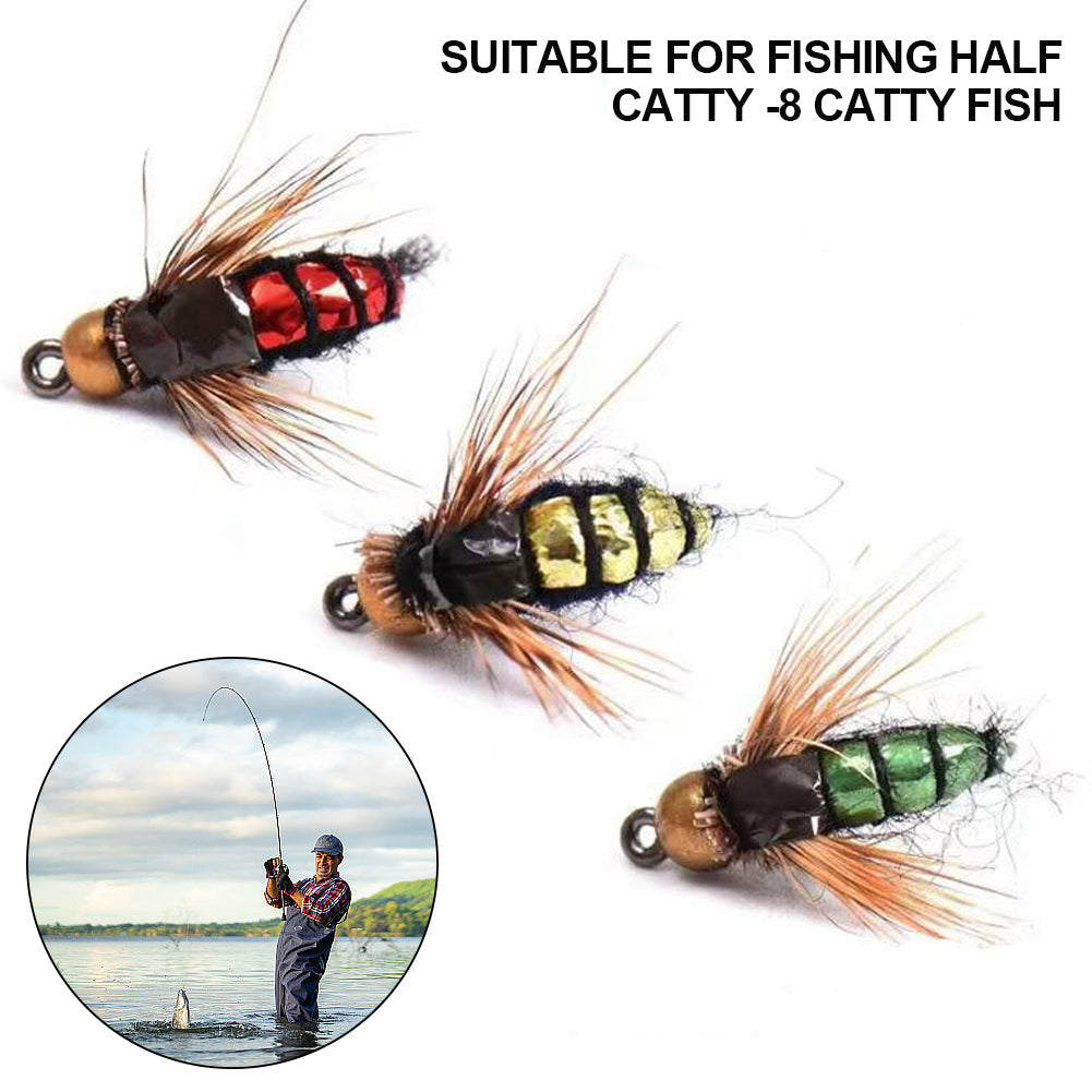 Bionisk Flugfiske-beten Realistiskt Mjukt Flugfiske-beten Öring-jiggar Swimbait Abborre Flugfiske-beten med Krok Fisketillbehör