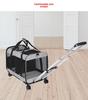 Double-Layer Pet Travel Trolley: Large Capacity, Breathable, Detachable, Handheld & Shoulder Bag for Cats