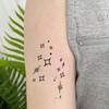 High-End Sense Small, Fresh, Simple Personality, Beautiful Geometric Star Totem Hand Tattoo Sticker